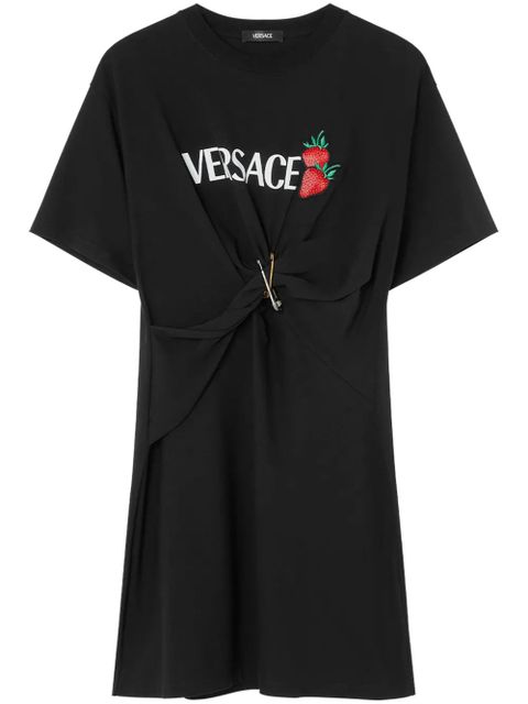 Versace Safety Pin embroidered T-shirt dress - Black - zdjęcie produktu nr 1