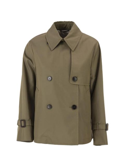Weekend Max Mara double-breasted gabardine trench coat - Green - zdjęcie produktu nr 1