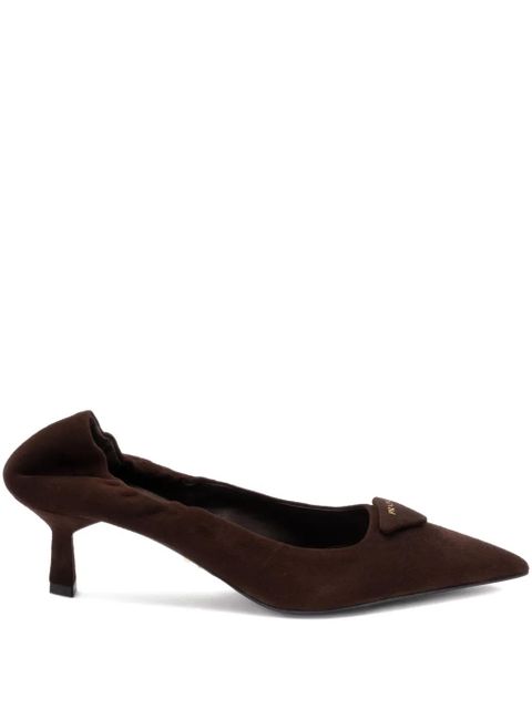Prada suede pointed-toe pumps - Brown - zdjęcie produktu nr 1