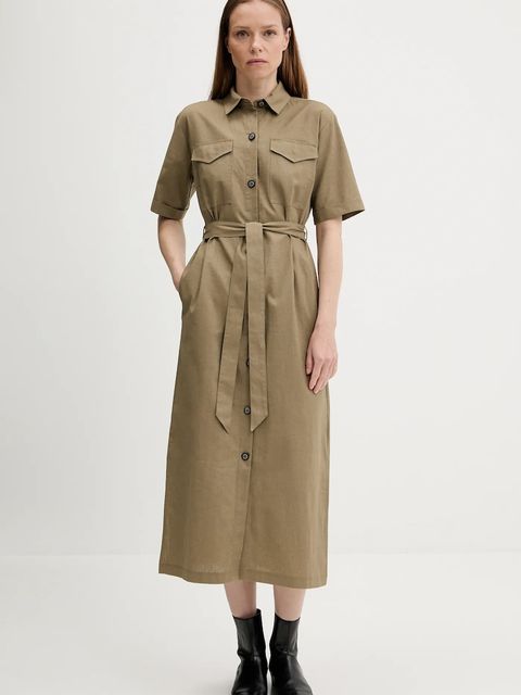 Barbour sukienka z domieszką lnu NICOLE - zdjęcie produktu nr 1