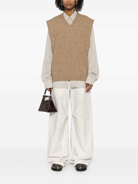 Maison Margiela piled-knit vest - Brown - zdjęcie produktu nr 2