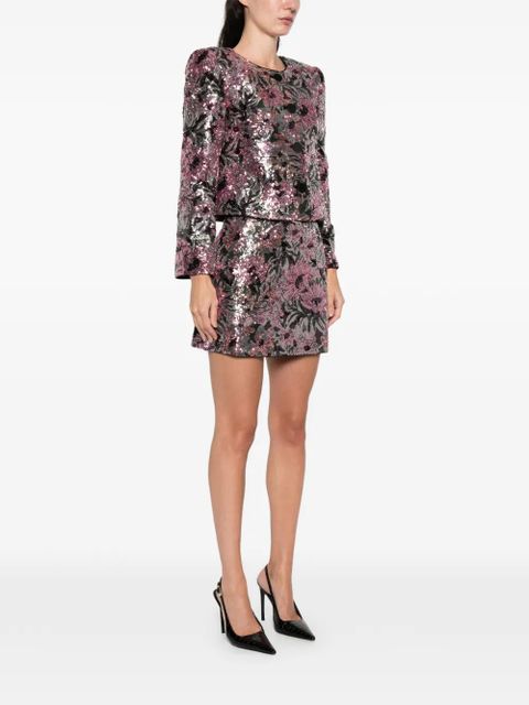 Self-Portrait sequined jacket - Pink