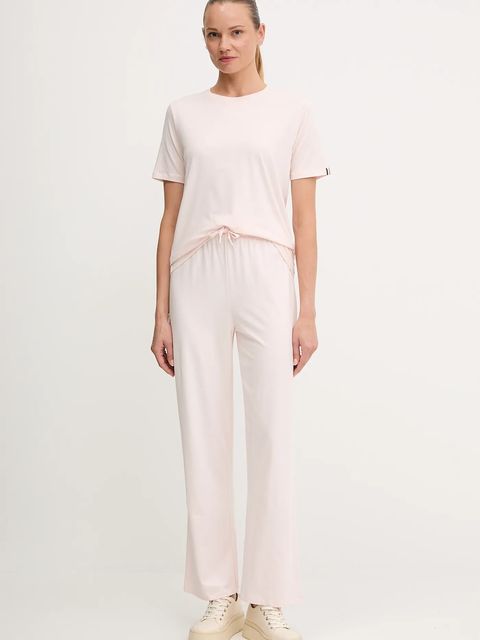 BOSS t-shirt damski kolor różowy