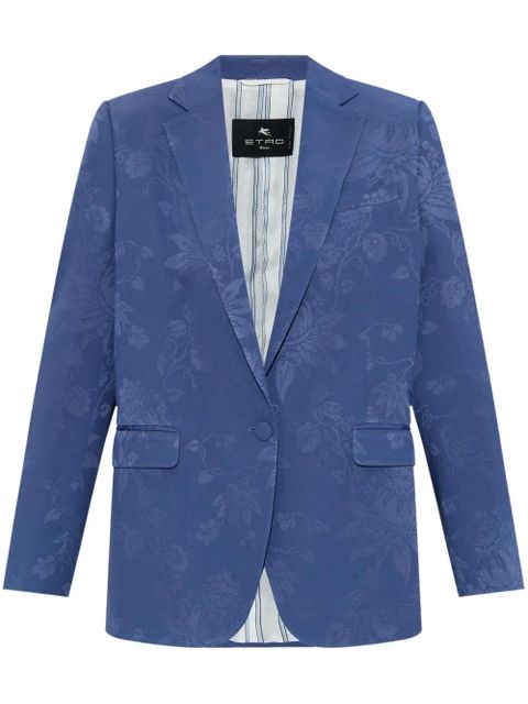 ETRO floral-jacquard blazer - Blue - zdjęcie produktu nr 1