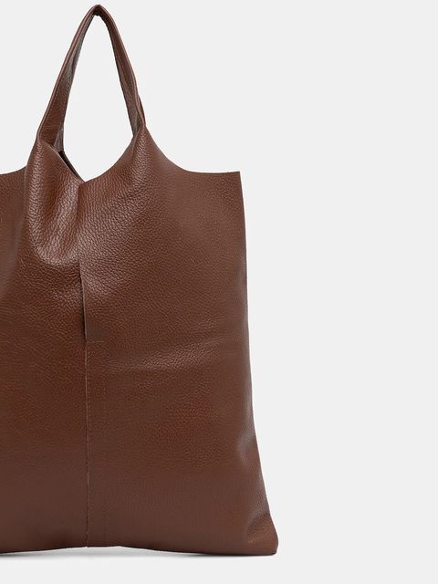 Answear.LAB torebka skórzana kolor brązowy