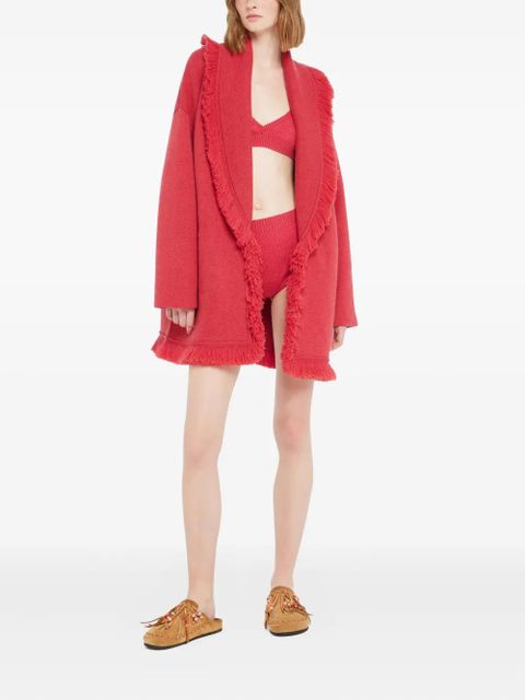 Alanui fringed finest coat - Red - zdjęcie produktu nr 2