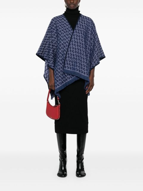 Valentino Garavani Toile Iconographe jacquard cape - Blue