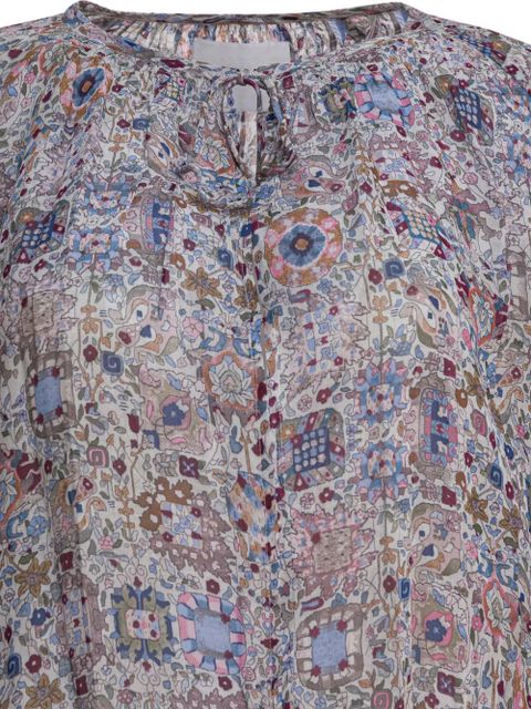 MARANT ÉTOILE geometric-pattern mini dress - Neutrals