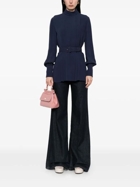Valentino Garavani cady belted blouse - Blue