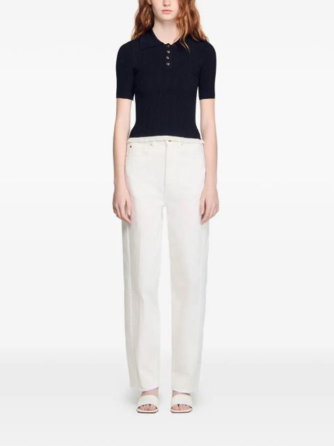 SANDRO button polo top - Black - zdjęcie produktu nr 2