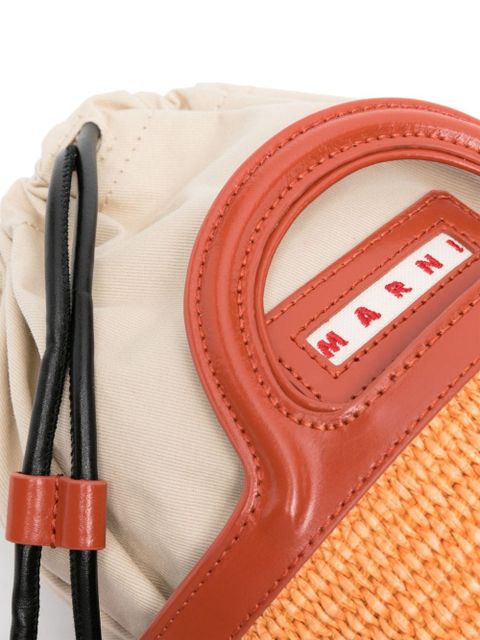 Marni mini Tropicalia bucket bag - Brown