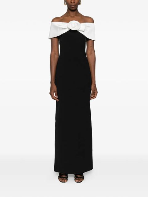 Self-Portrait flower datail maxi dress - Black - zdjęcie produktu nr 2