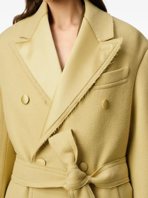 AMI Paris double-breasted wool long coat - Green - zdjęcie produktu nr 2