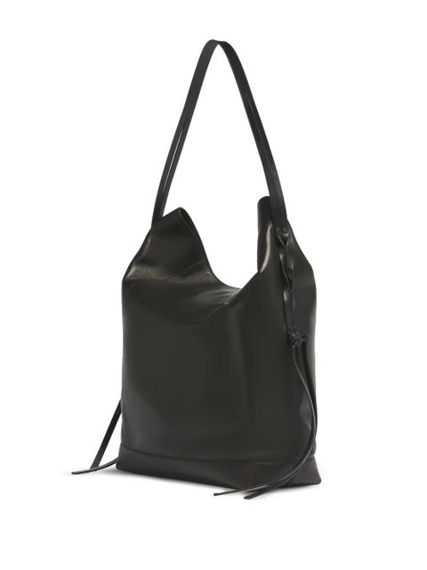 Marni split-handle leather shoulder bag - Black