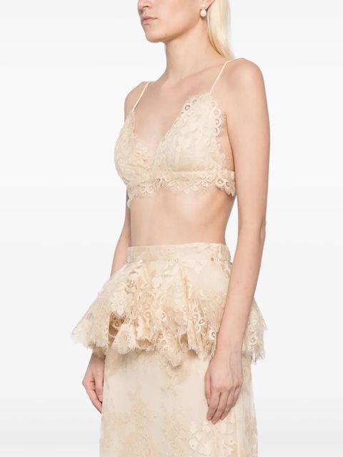 ZIMMERMANN illustration lace bralette - Neutrals