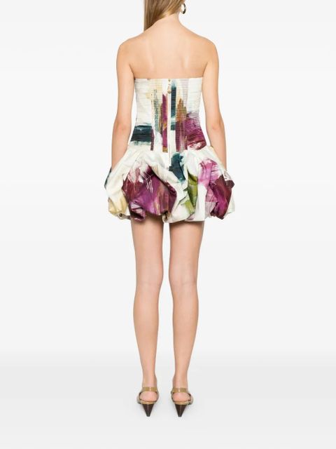 Aje Violette bubble-hem mini dress - White