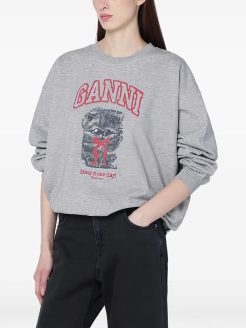 GANNI Paloma Grey Kitty sweatshirt - zdjęcie produktu nr 1