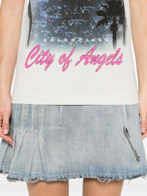 Balenciaga graphic-print layered mini dress - Neutrals - zdjęcie produktu nr 2