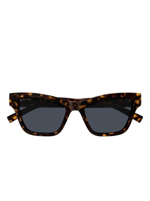 Gucci Eyewear geometric logo sunglasses - Brown - zdjęcie produktu nr 2