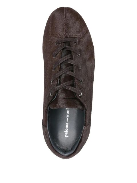 Paloma Wool brushed-effect lace-up sneakers - Brown