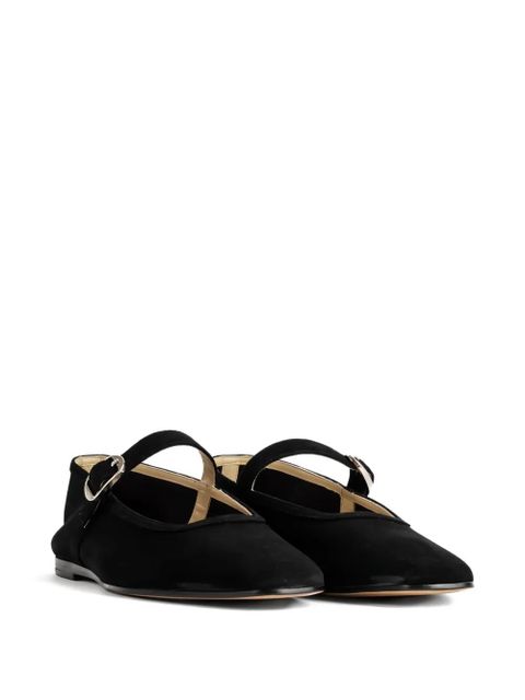 Le Monde Beryl buckle-fastening suede ballet flats - Black - zdjęcie produktu nr 2