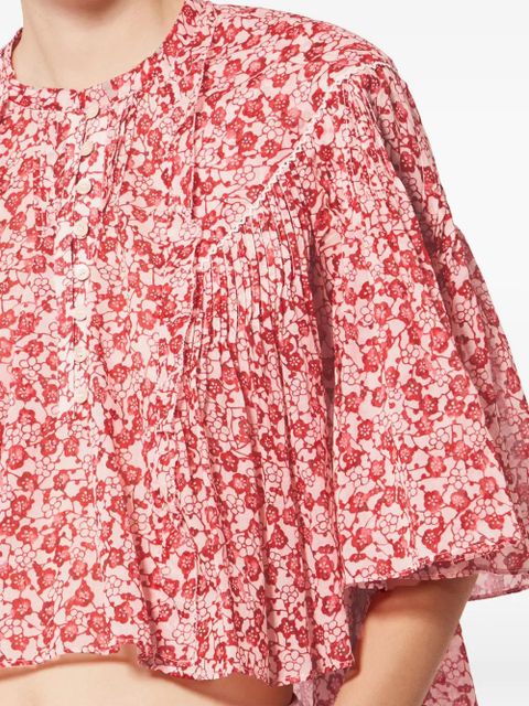 MARANT ÉTOILE Veelia floral-print top - Red