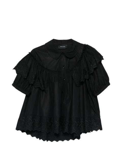 Simone Rocha broderie-anglaise sleeveless shirt - Black