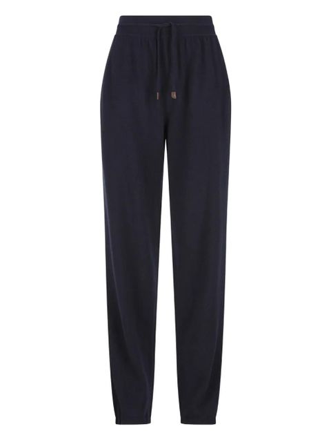 Loro Piana Merano drawstring elasticated-waistband track pants - Blue - zdjęcie produktu nr 1