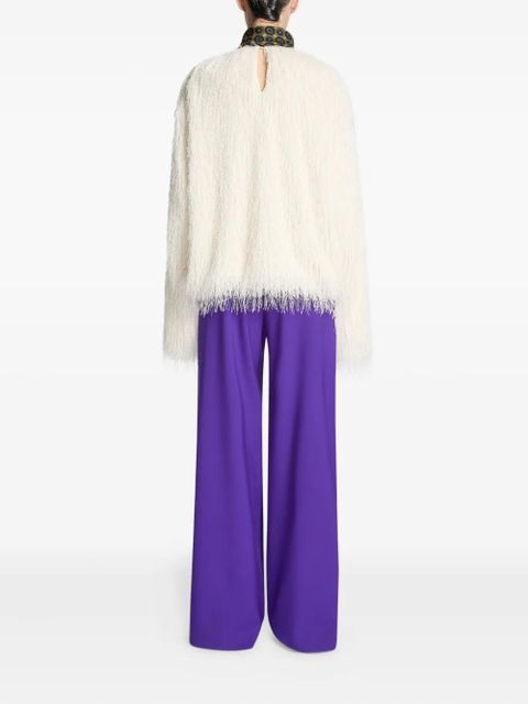 DRIES VAN NOTEN flat-front trousers - Purple