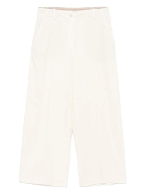 Alysi pleat-detailed cotton trousers - White - zdjęcie produktu nr 1