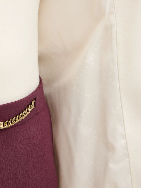 Guess płaszcz z domieszką wełny NEW PATRICE kolor beżowy W5BL25 W2672