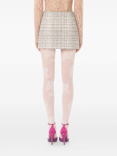 Valentino Garavani square tweed miniskirt - Neutrals