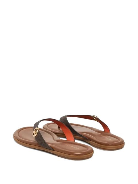 Michael Kors logo thong sandals - Brown