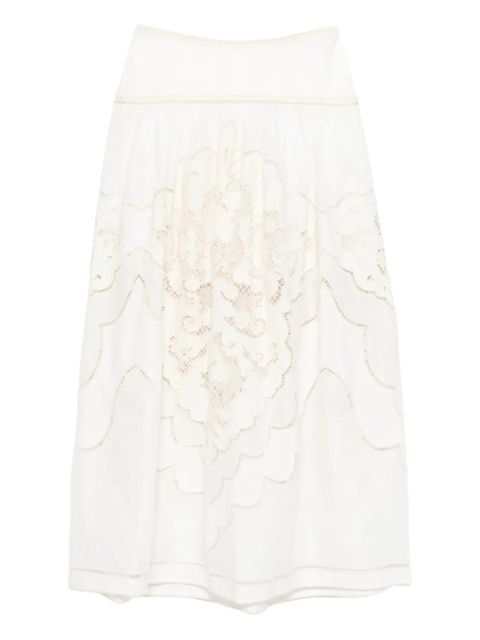 ZIMMERMANN Daylight embroidered maxi skirt - White - zdjęcie produktu nr 1