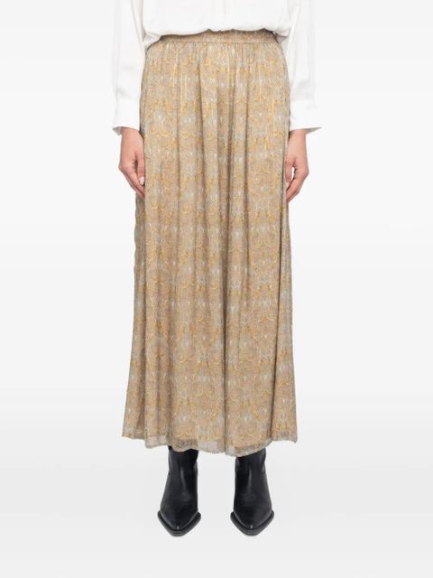Zadig&Voltaire Jady paisley-print maxi skirt - Neutrals