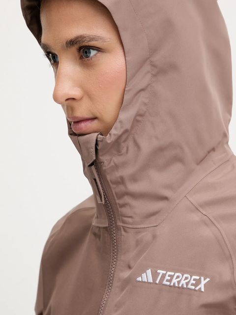 adidas TERREX kurtka przeciwdeszczowa Multi 2L Rain Jacket kolor brązowy JN0857