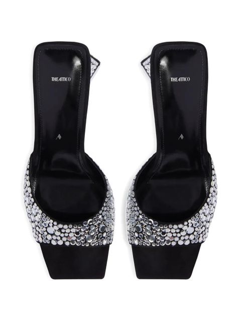 The Attico 85mm Mini Devon embellished mules - Black - zdjęcie produktu nr 2