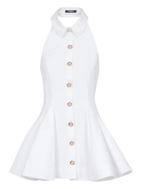 Balmain backless poplin dress - White - zdjęcie produktu nr 1