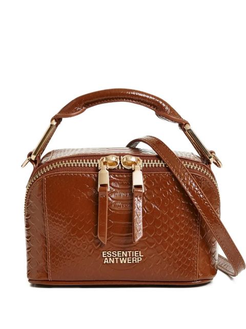 Essentiel Antwerp Bobbi croco-effect shoulder bag - Brown - zdjęcie produktu nr 1