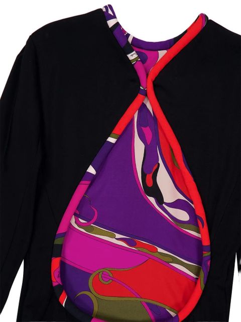 PUCCI long-sleeve printed maxi dress - Black
