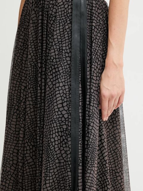 Joop! spódnica kolor brązowy midi rozkloszowana 30048633