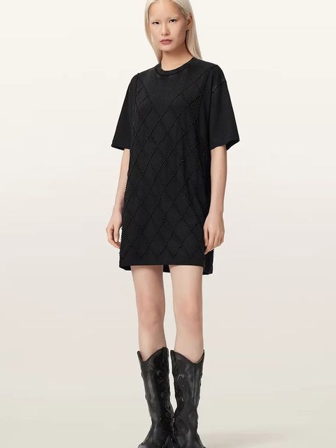 AllSaints sukienka oversize bawełniana DARCY - zdjęcie produktu nr 1