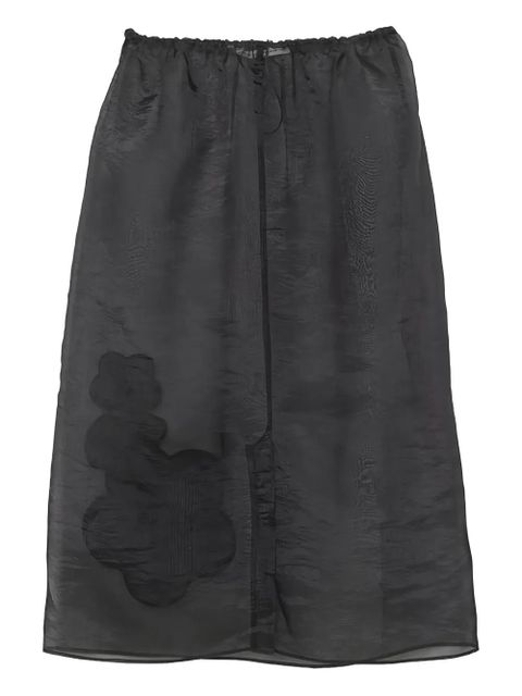 Cecilie Bahnsen Bambi floral-embroidered midi skirt - Black