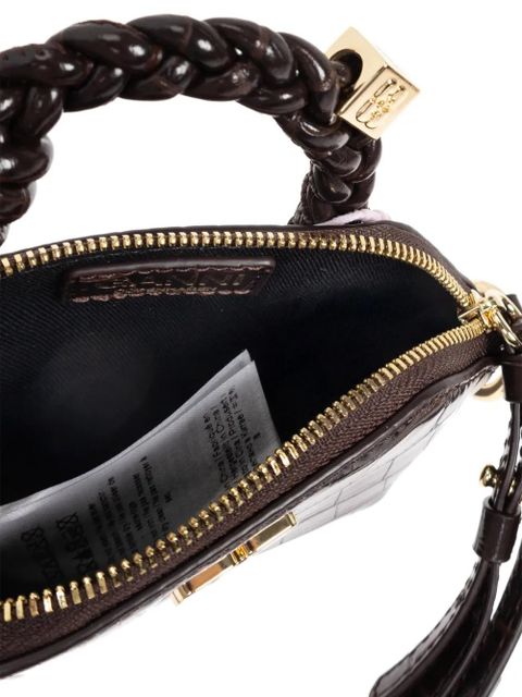 GANNI mini crocodile-embossed tote bag - Brown - zdjęcie produktu nr 2