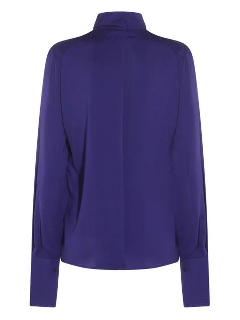 TOM FORD high-neck blouse - Blue - zdjęcie produktu nr 2