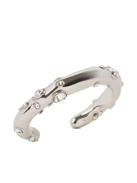 DRIES VAN NOTEN crystal-embellished cuff bracelet - Silver