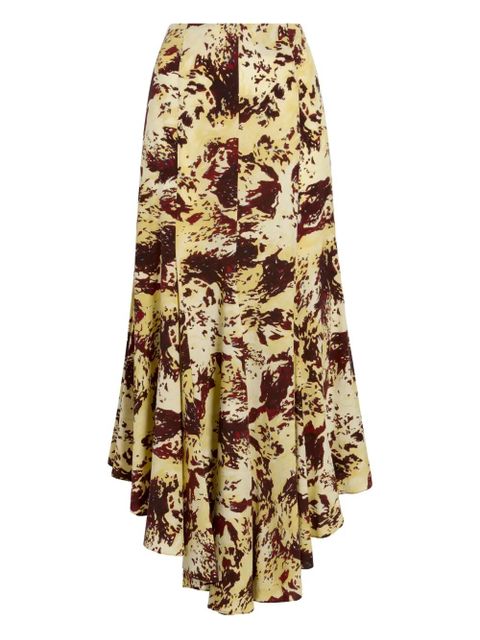 Proenza Schouler Joelle printed midi skirt - Yellow