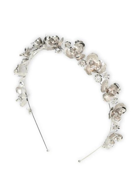 Jennifer Behr Larena floral headband - Silver - zdjęcie produktu nr 1