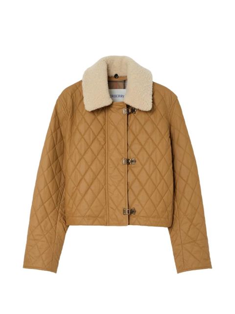 Burberry shearling-collar quilted jacket - Brown - zdjęcie produktu nr 1