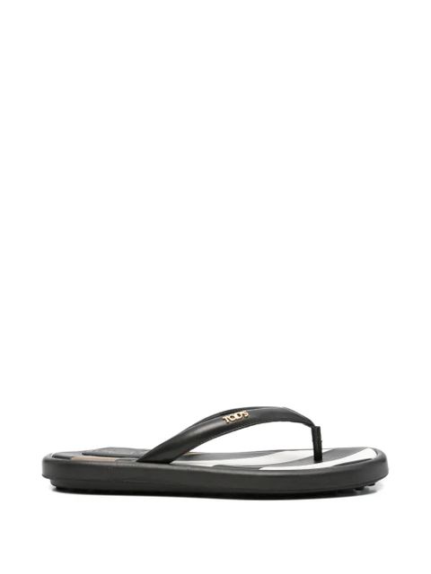 Tod's logo thong sandals - Black - zdjęcie produktu nr 1